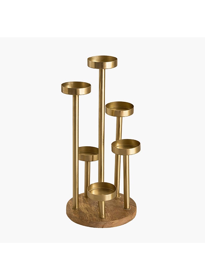 Home Box Gold Decorative Pillar Candle Stand for Home - Image 5